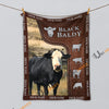 Uni Personalized Name Black Baldy Farm Super Soft Blanket