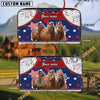 Uni Thoroughbred America Lover Custom Name 3D Leather Clutch