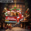Uni Personalized Highland Christmas Farm Truck Custom Shape Acrylic Ornament