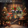 Uni Personalized Farm Tractor Christmas Ornament with Dexter & Tree Acrylic Ornament