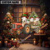 Uni Personalized Farm Tractor Christmas Ornament with Sheep & Tree Acrylic Ornament