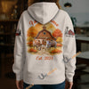 Uni Personalized Golden Harvest Cow Custom Farm Name Hoodie (8 Cattle Breeds)