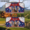Uni Warmblood America Lover Custom Name 3D Leather Clutch
