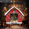 Uni Personalized Holstein Christmas Barn Ornament – Custom Farm Name 2025