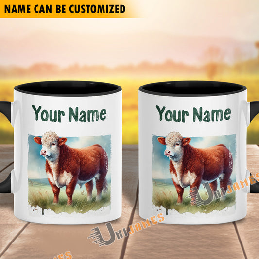 Uni Hereford Personalized Name Two Tone Mug