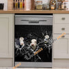 Uni Black Baldy Broken Glasses Dishwasher Door Cover