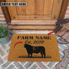 Uni Shorthorn Custom Farm Name Custom Year Coir Doormat