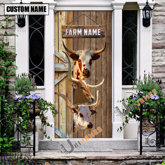 Uni Personalized Name TX Longhorn Door Cover