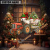 Uni Personalized Farm Tractor Christmas Ornament with Charolais & Tree Acrylic Ornament