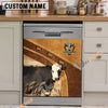 Uni Holstein Brown Custom Name Dishwasher Door Cover