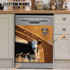 Uni Black Baldy Brown Custom Name Dishwasher Door Cover