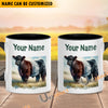 Uni Belted Galloway Personalized Name Two Tone Mug