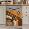 Uni Horse Brown Custom Name Dishwasher Door Cover