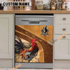 Uni Chicken Brown Custom Name Dishwasher Door Cover