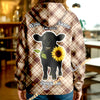 Uni Personalized Sunflower Cow Cozy Hoodie (12 Cattle Breeds)
