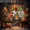 Uni Personalized Farm Tractor Christmas Ornament with Brahman & Tree Acrylic Ornament