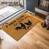 Uni Chicken Custom Farm Name Custom Year Coir Doormat