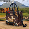 Unijames Palomino Happiness Sunflower Custom Name 3D Leather Handbag