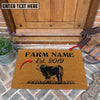 Uni Simmental Custom Farm Name Custom Year Coir Doormat