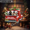 Uni Personalized Holstein Christmas Farm Truck Custom Shape Acrylic Ornament
