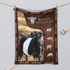 Uni Personalized Name Belted Galloway Farm Super Soft Blanket