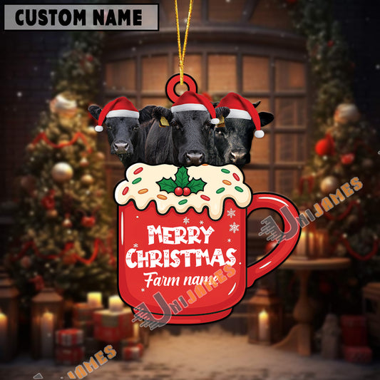 Uni Personalized Dexter Merry Christmas Farm Mug Ornament