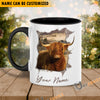 Uni Highland Funny Personalized Name Two Tone Mug