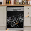 Uni Black Angus Broken Glasses Dishwasher Door Cover