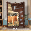 Uni Personalized Name Simmental Farm Super Soft Blanket