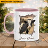 Uni Holstein Funny Personalized Name Two Tone Mug