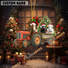 Uni Personalized Farm Tractor Christmas Ornament with Horse & Tree Acrylic Ornament