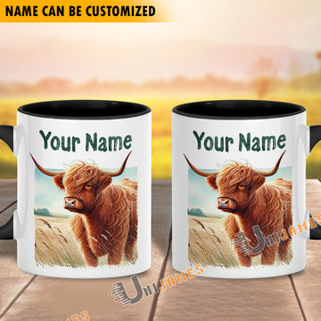 Uni Highland Personalized Name Two Tone Mug