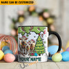 Uni Charolais Christmas Personalized Name Two Tone Mug