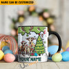 Uni Goat Christmas Personalized Name Two Tone Mug