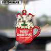 Uni Personalized Charolais Merry Christmas Farm Mug Ornament