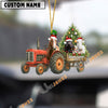 Uni Personalized Farm Tractor Christmas Ornament with Horse & Tree Acrylic Ornament