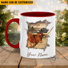 Uni TX Longhorn Funny Personalized Name Two Tone Mug