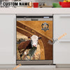 Uni Hereford Brown Custom Name Dishwasher Door Cover