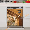 Uni Texas Longhorn Brown Custom Name Dishwasher Door Cover