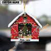 Uni Personalized Holstein Christmas Barn Ornament – Custom Farm Name 2025