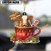 Uni Personalized Hereford Moo-ry Christmas Cocoa Mug Acrylic Ornament