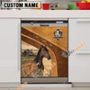 Uni Horse Brown Custom Name Dishwasher Door Cover