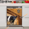 Uni Belted Galloway Brown Custom Name Dishwasher Door Cover