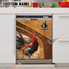 Uni Chicken Brown Custom Name Dishwasher Door Cover