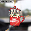 Uni Personalized Holstein Merry Christmas Farm Mug Ornament