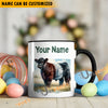 Uni Belted Galloway Personalized Name Two Tone Mug