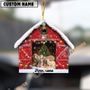 Uni Personalized Sheep Christmas Barn Ornament – Custom Farm Name 2025