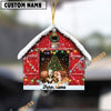Uni Personalized Hereford Christmas Barn Ornament – Custom Farm Name 2025