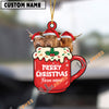 Uni Personalized Highland Merry Christmas Farm Mug Ornament