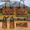Unijames American Quarter Horse Never Walk Alone Custom Name 3D Leather Handbag